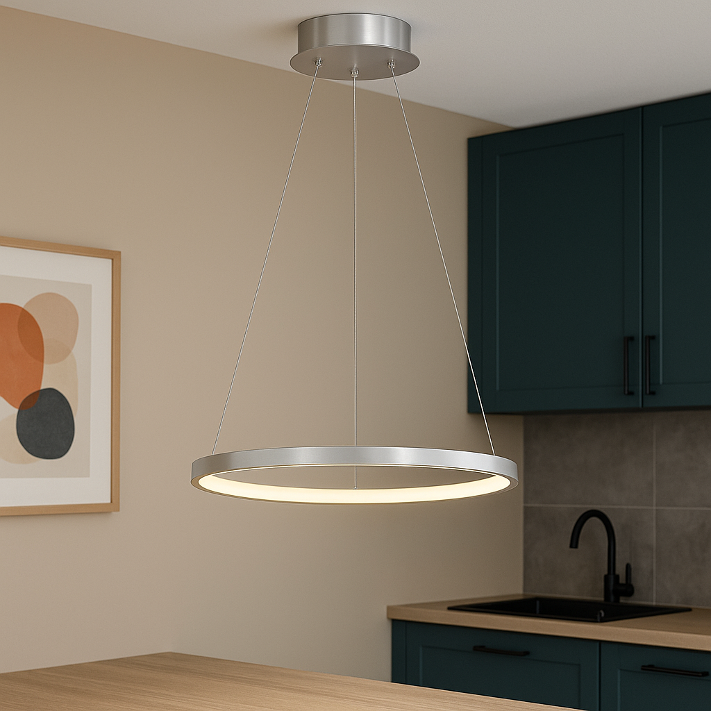 Moderne LED Pendelleuchte in Ringform